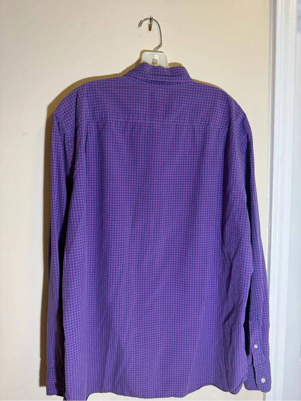 J. Crew Purple and Pink Gingham Button-Down Shirt